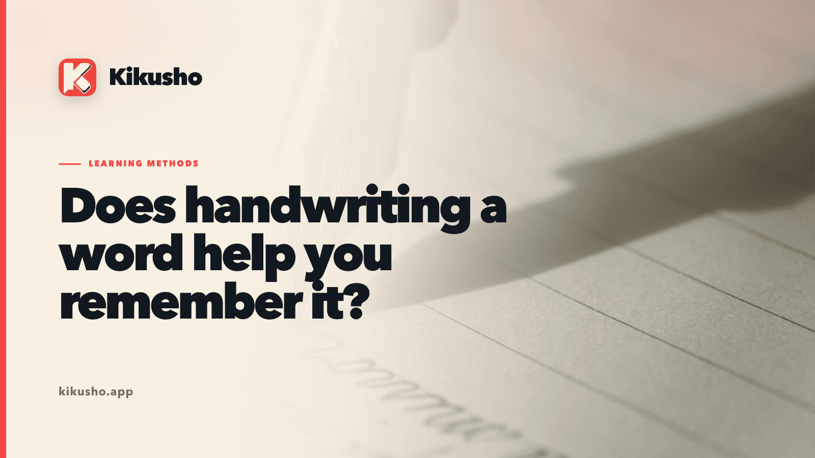 A fountain pen resting nib-down on a lined notebook page, with faint cursive handwriting running across the paper in soft focus.